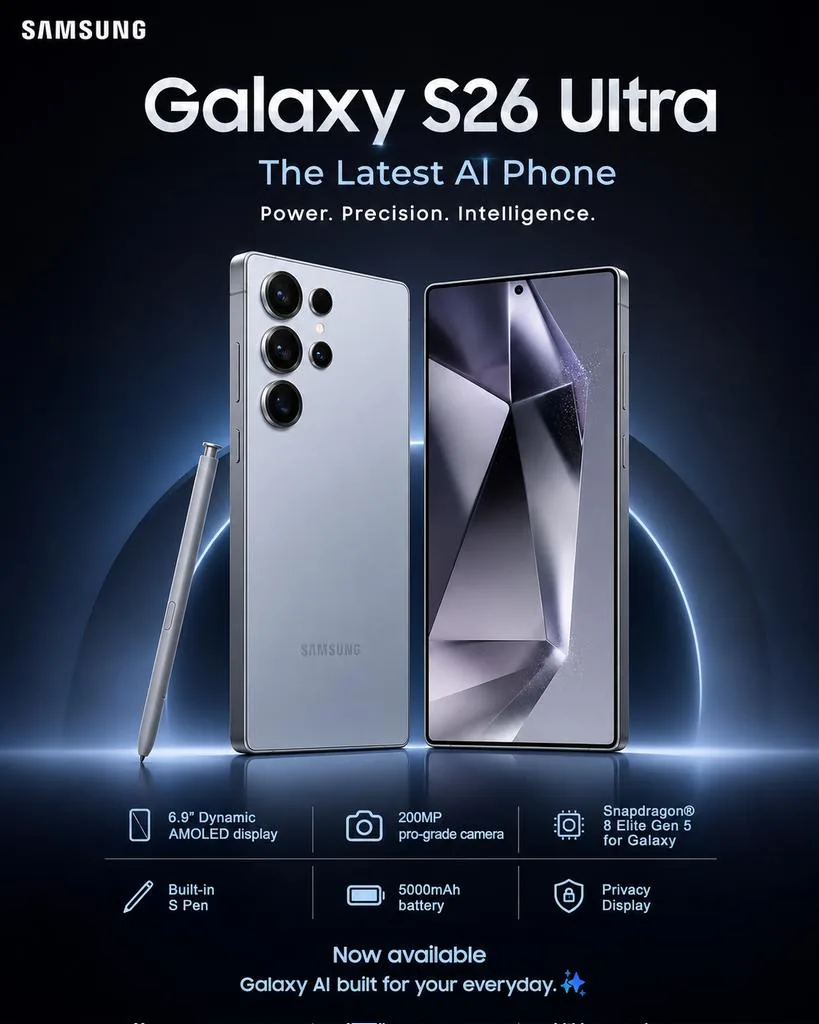 Samsung Galaxy S26 Ultra Poster reference