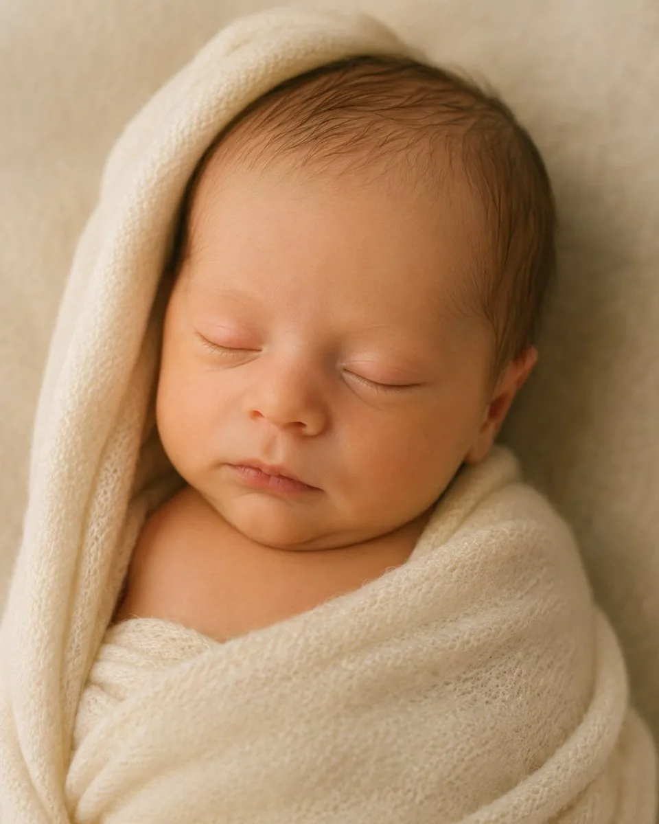 4D Ultrasound to Newborn Portrait reference