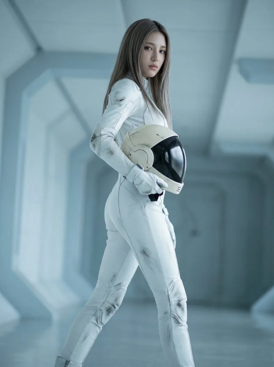 Futuristic Space Pilot Cinematic Shot - Nano Banana Pro AI Prompt for Comic / Storyboard reference