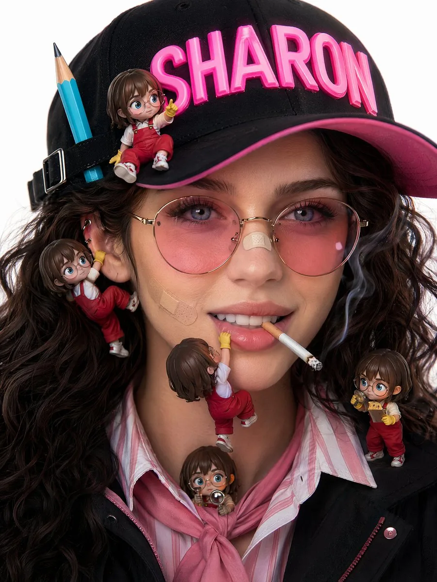 Photorealistic beauty campaign portrait prompt reference