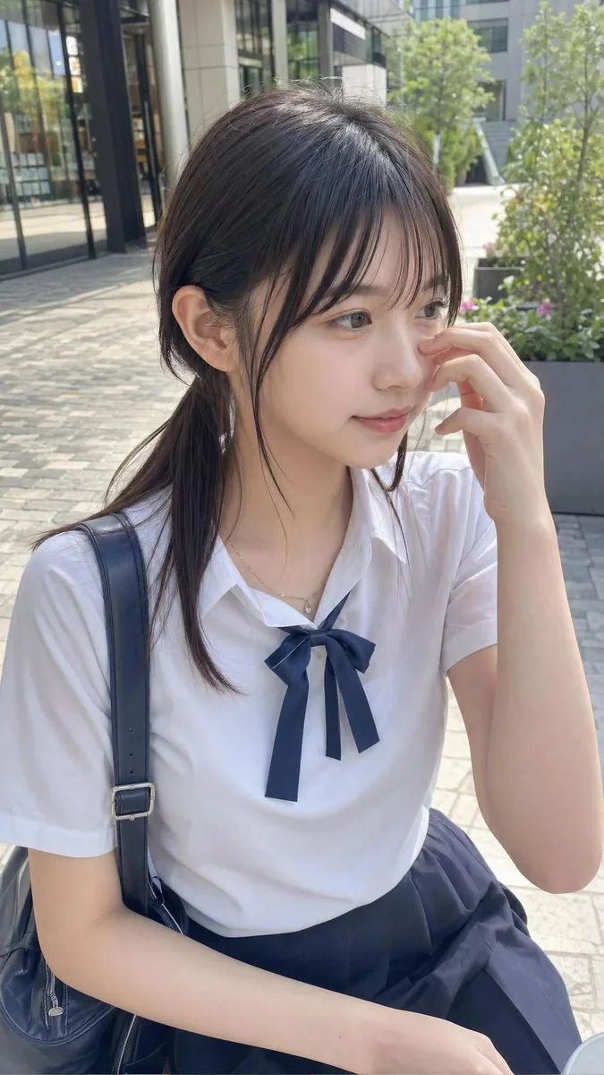 Casual Student Uniform Street Photo reference