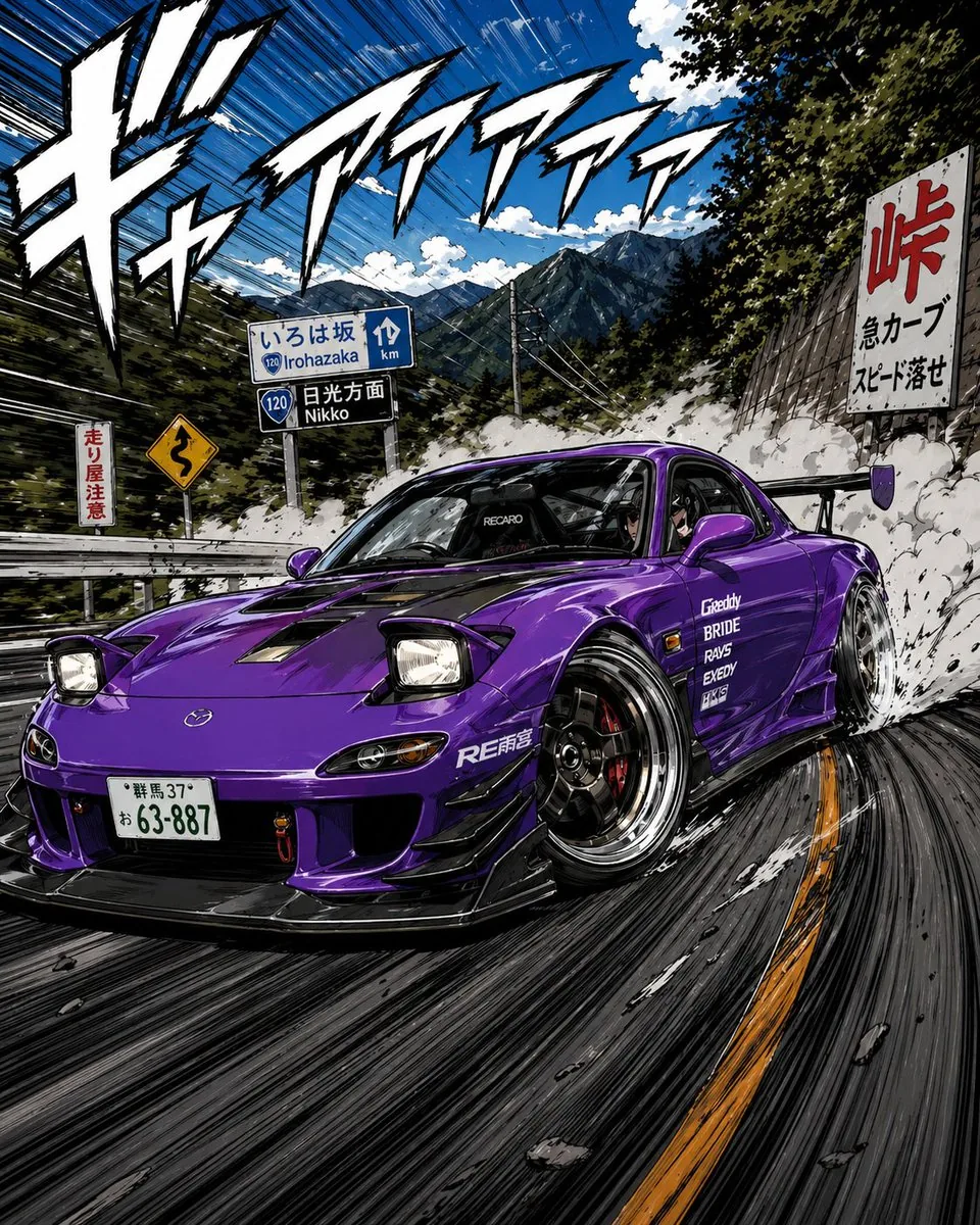 Manga Street Racing Illustration reference