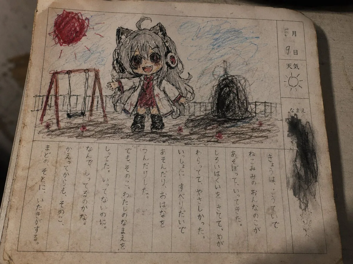 Cursed Japanese School Diary Prompt reference