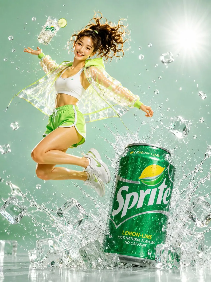 Sprite Commercial Beverage Splash reference