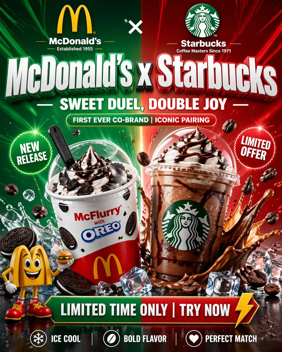 McDonald's x Starbucks Promo Poster reference