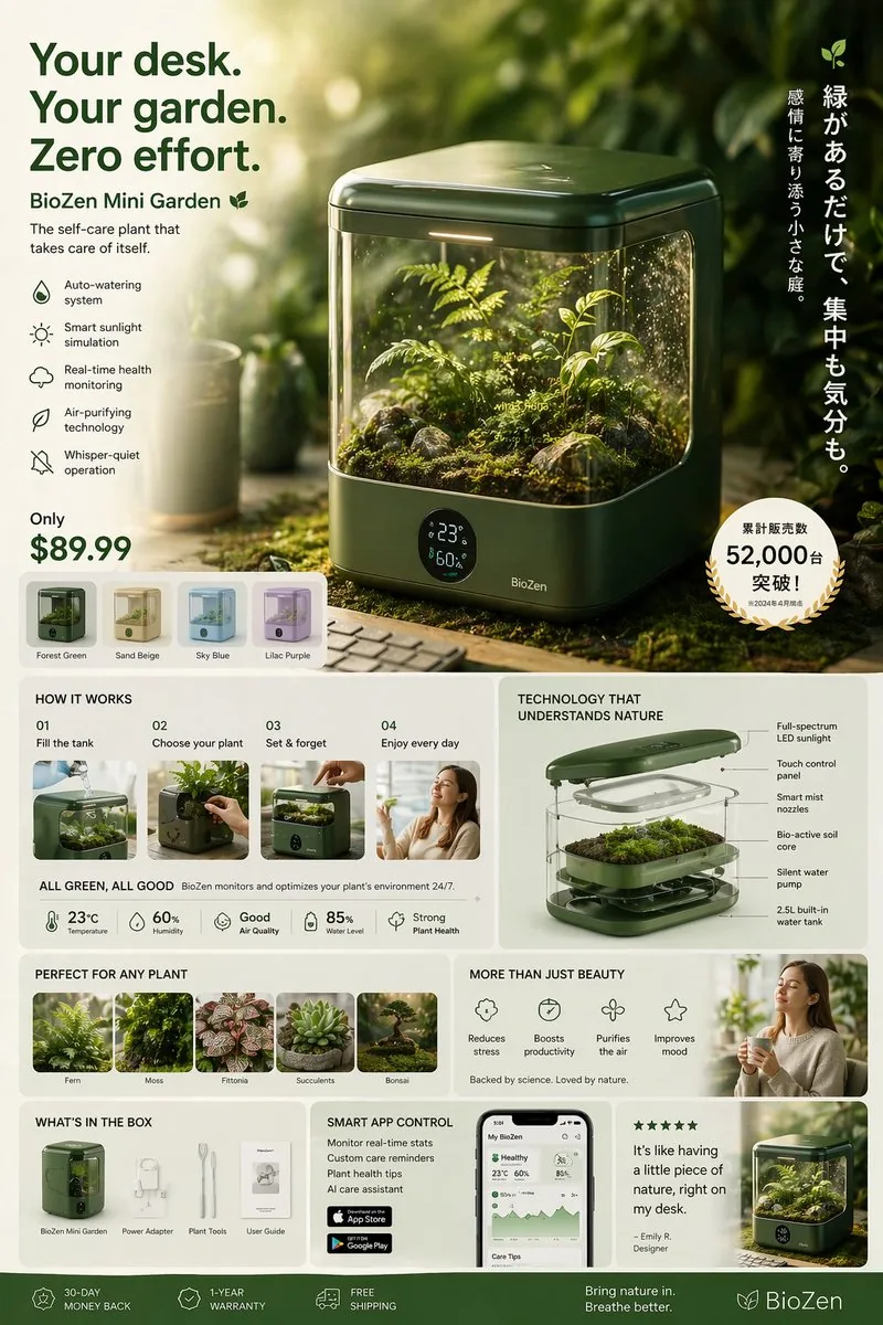 Futuristic Japanese product advertisement reference
