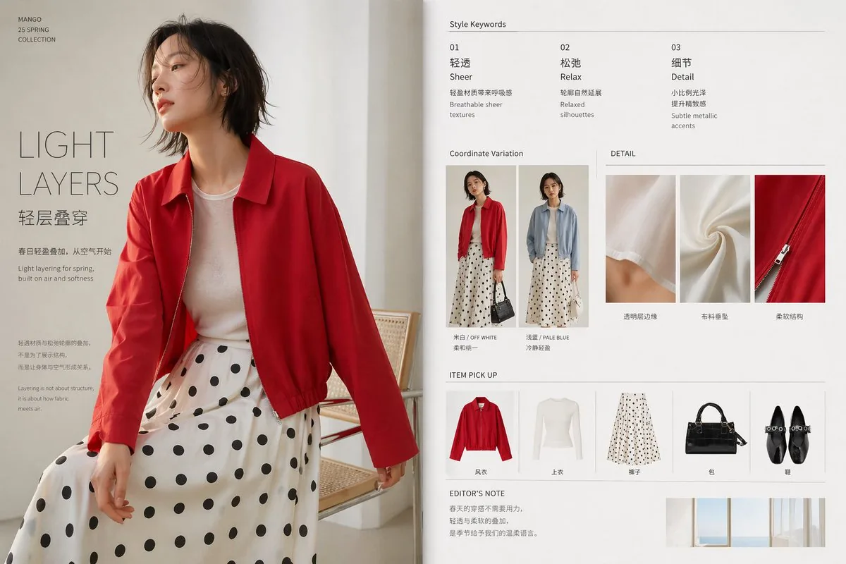 Minimal Spring Fashion Editorial Board reference