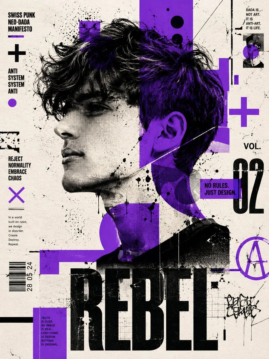 Swiss Punk Editorial Poster reference