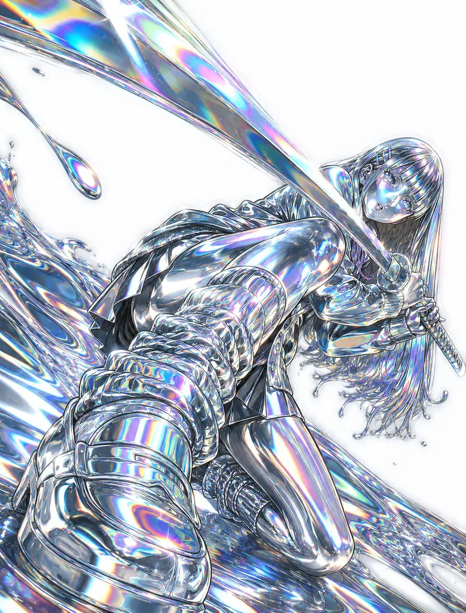 Liquid Chrome and Holographic Transformation reference