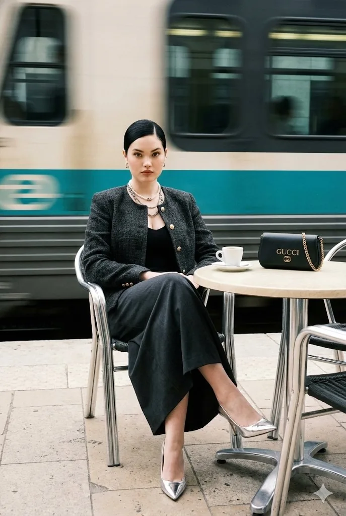 Ultra-Realistic Street-Fashion Portrait with Motion Blur - Nano Banana Pro AI Prompt for Product Marketing reference