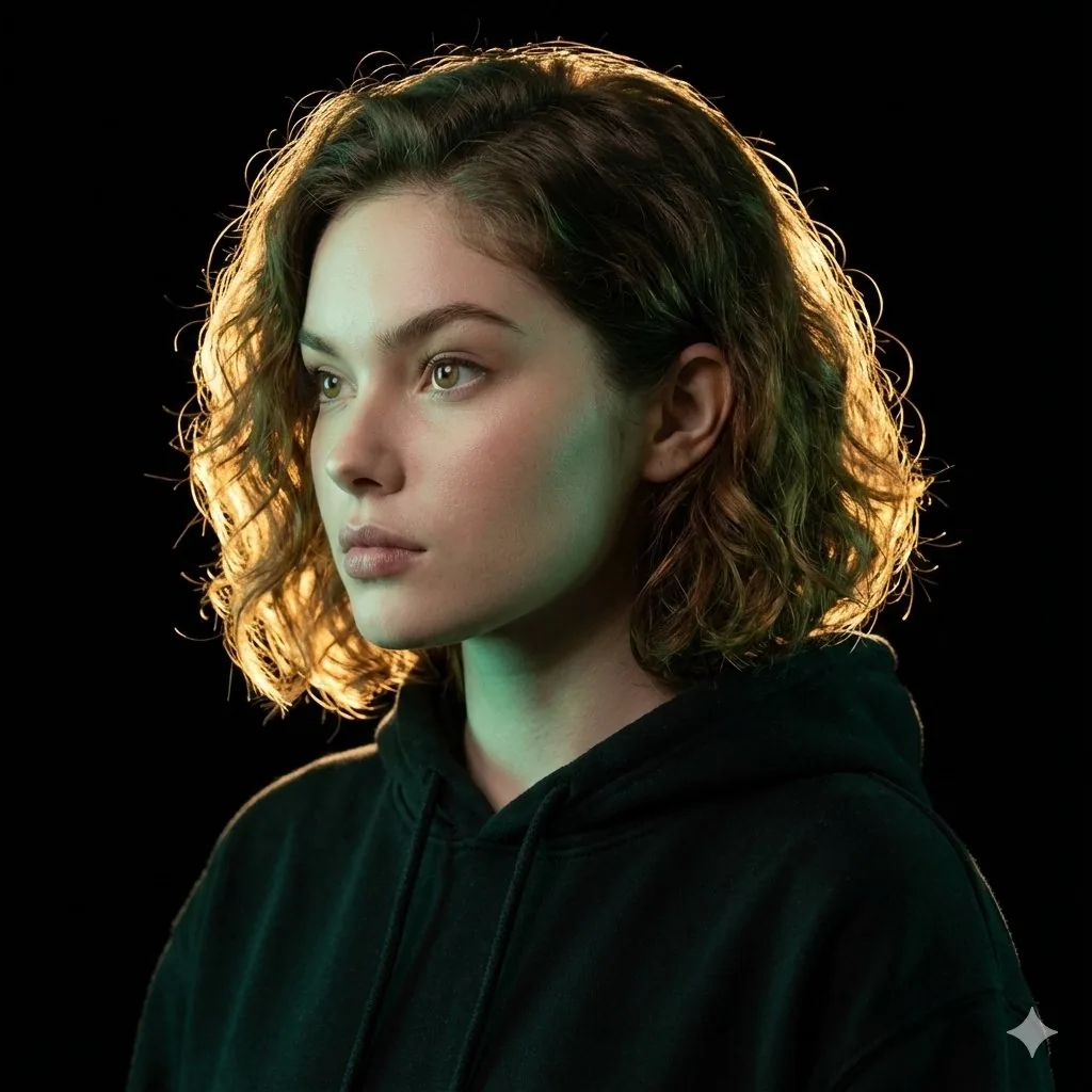 Ultrarealistic Artistic Portrait with Contradictory Lighting reference