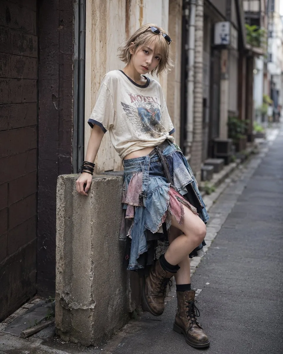 Urban Street Fashion Japanese Portrait reference