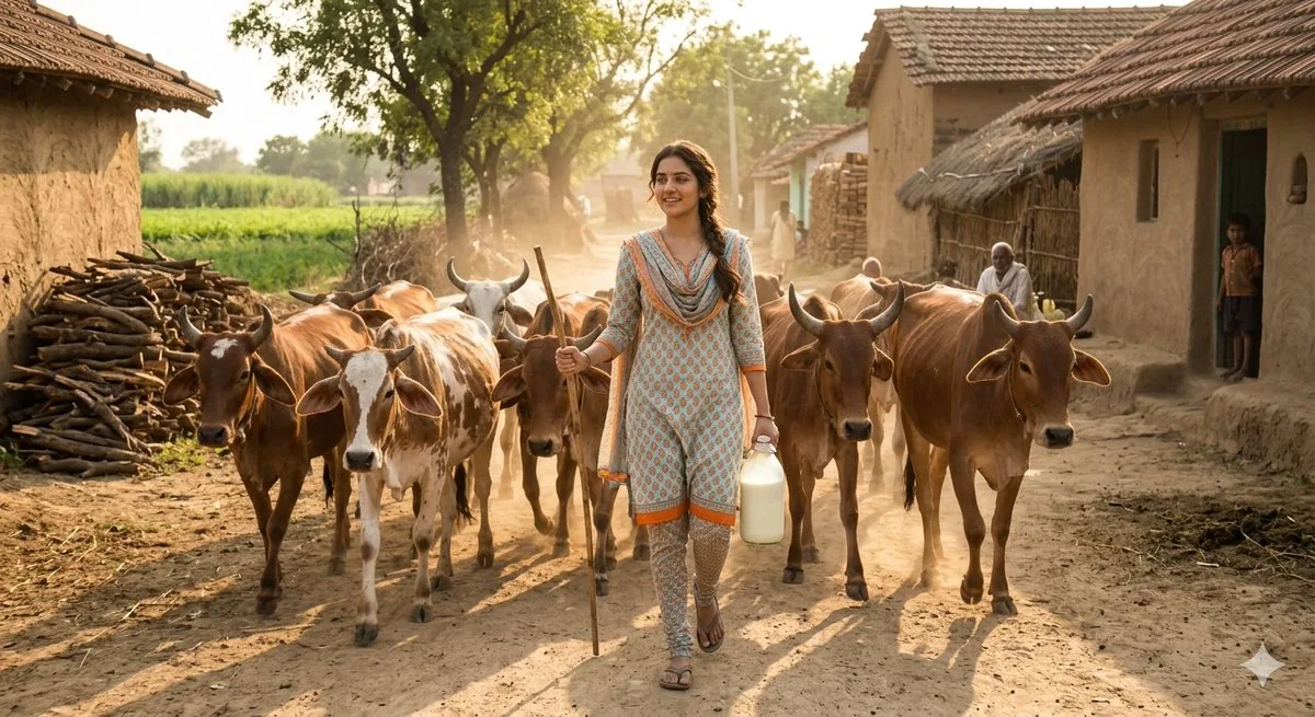 Rustic Rural India Portrait - Nano Banana Pro AI Prompt for Poster / Flyer reference