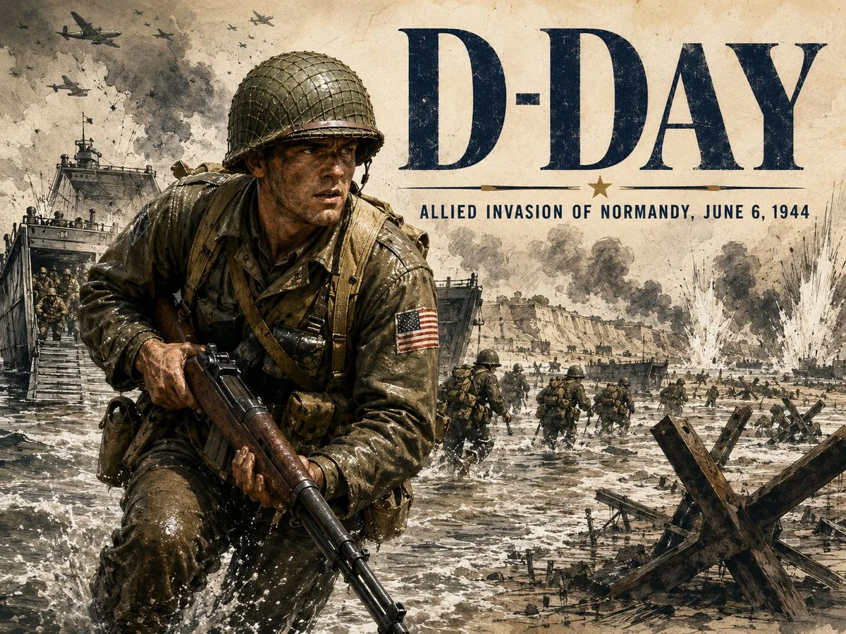 Vintage D-Day Normandy Poster reference
