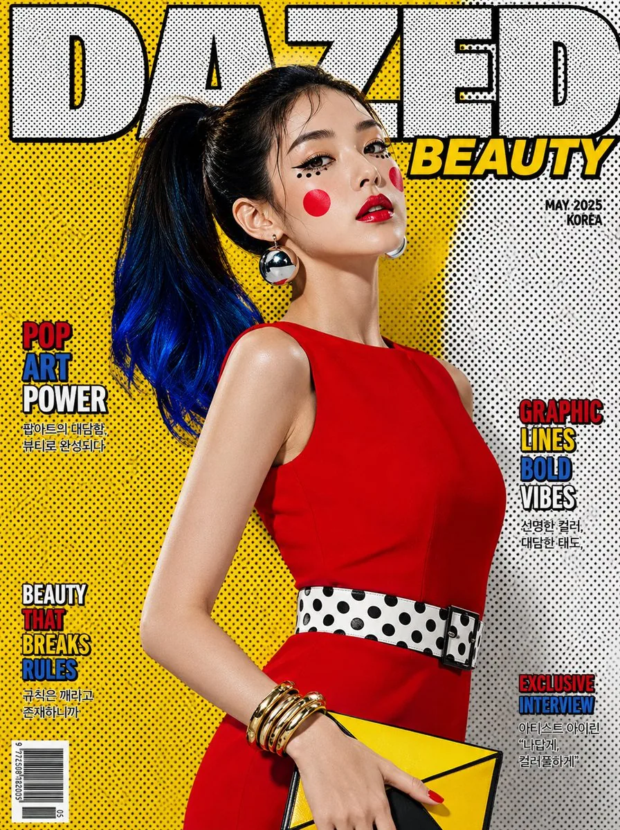 Luxury Pop-Art Beauty Magazine Cover reference