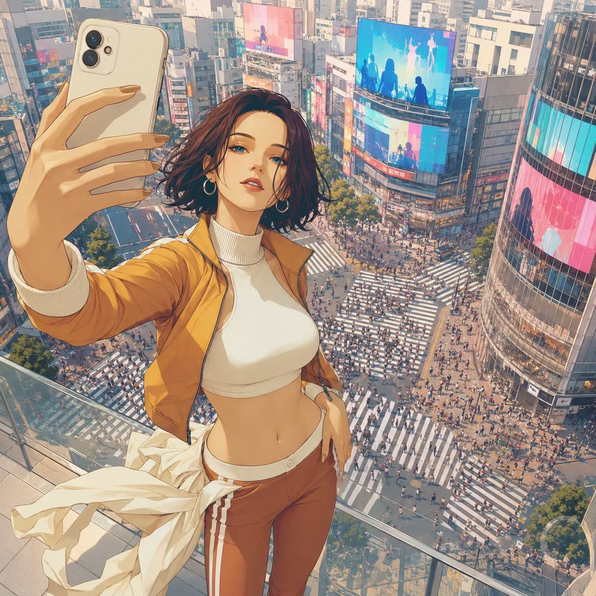 Shibuya Rooftop Selfie Photography reference
