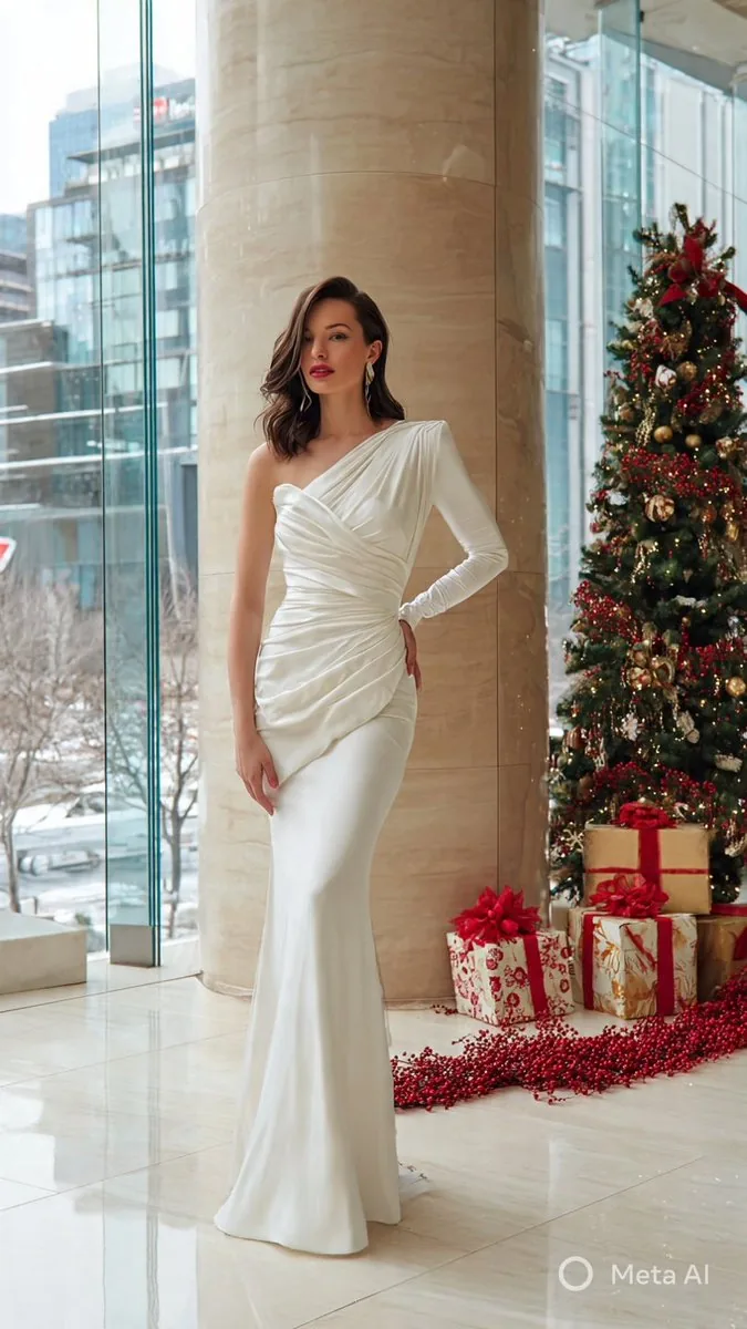 Formal Holiday Portrait in Luxury Lobby Prompt - Nano Banana Pro AI Prompt for Product Marketing reference