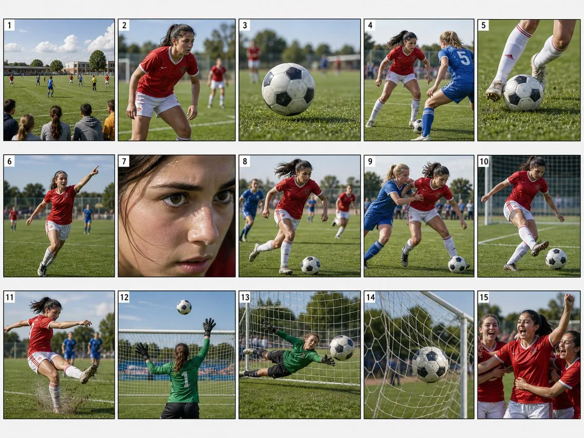 Realistic Sports Storyboard Layout reference