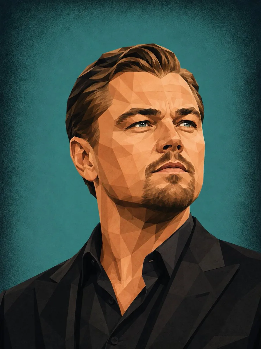Low-Poly Geometric Celebrity Portraits reference