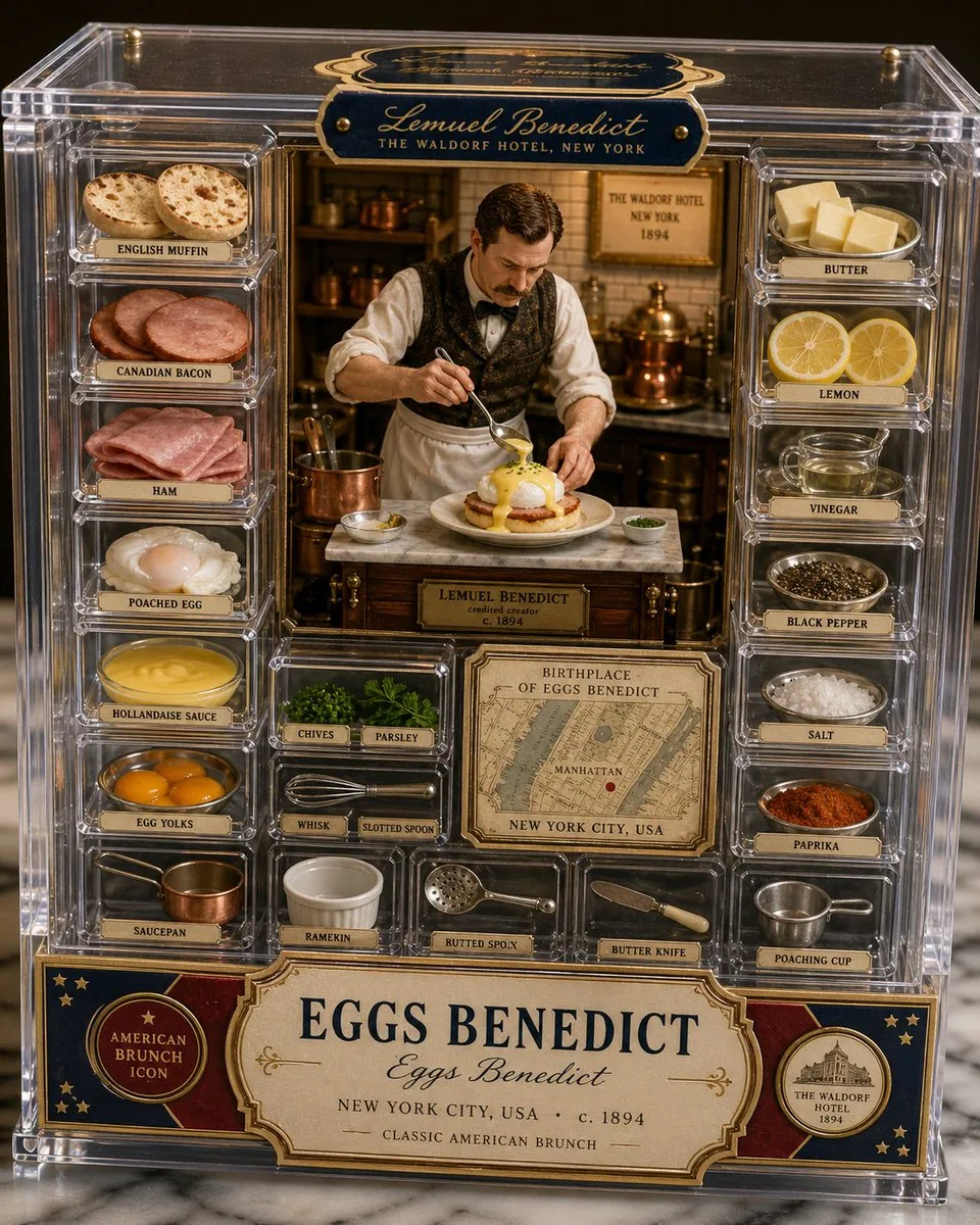 Luxury Eggs Benedict Diorama Box reference