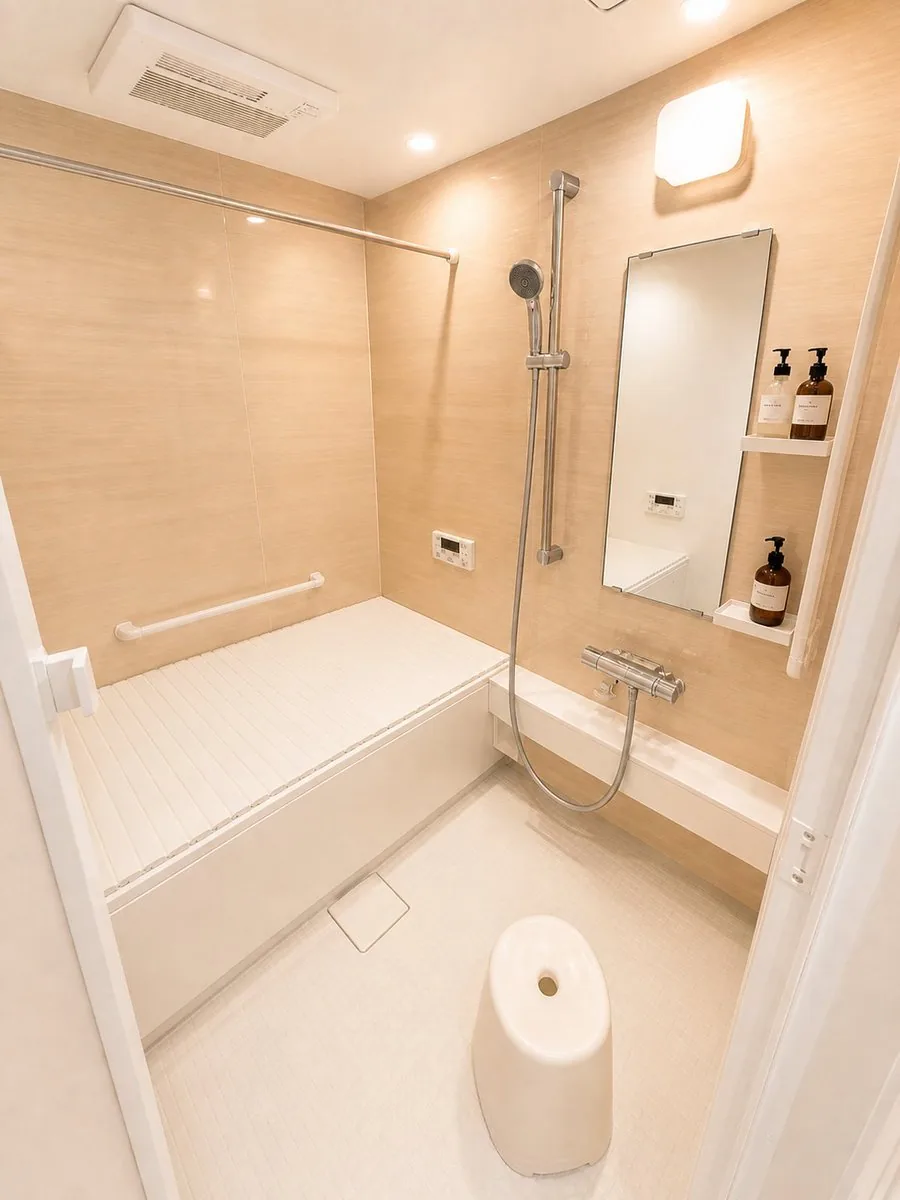 Hotel-Style Real Estate Bathroom Staging reference