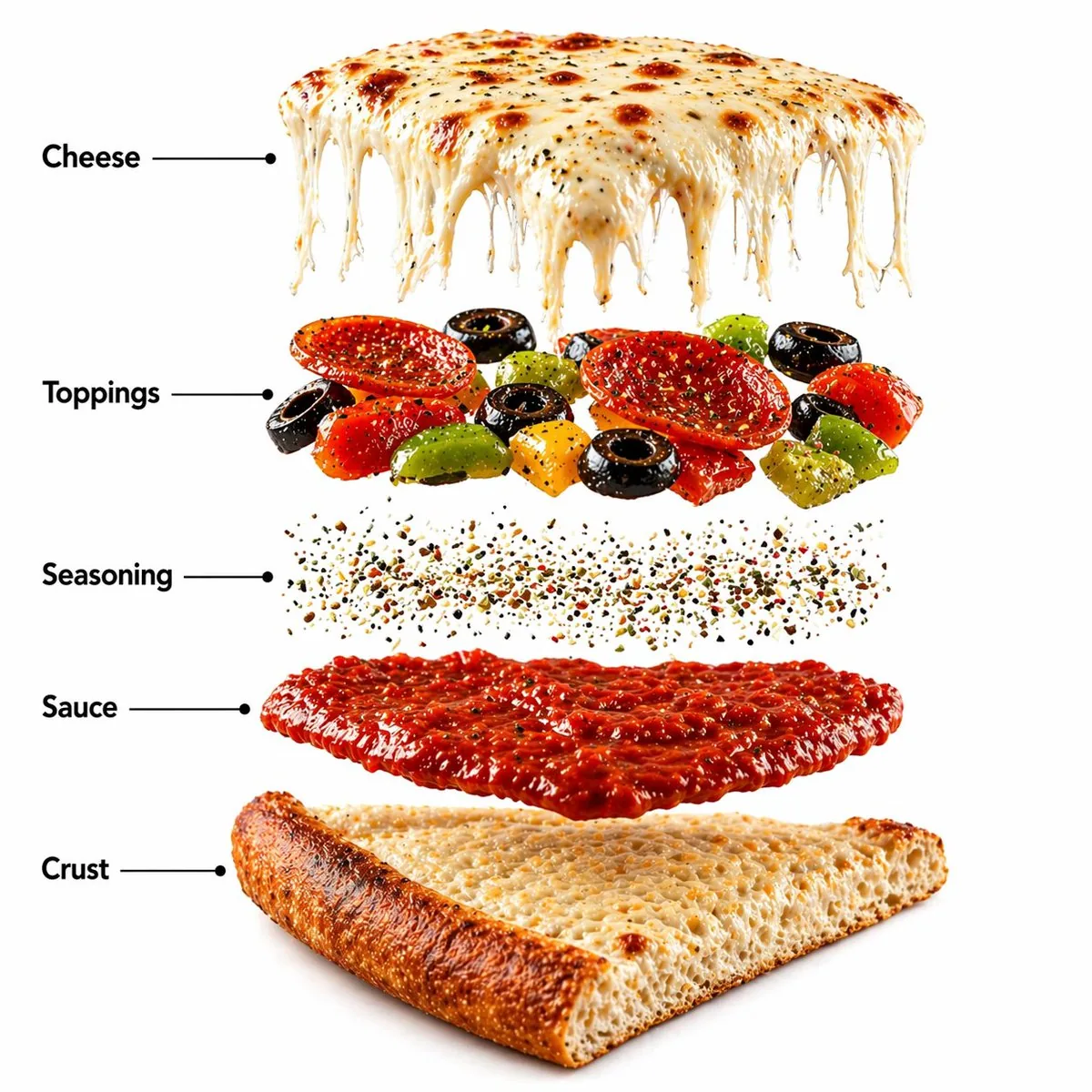 Pizza Food Photography and Infographic reference