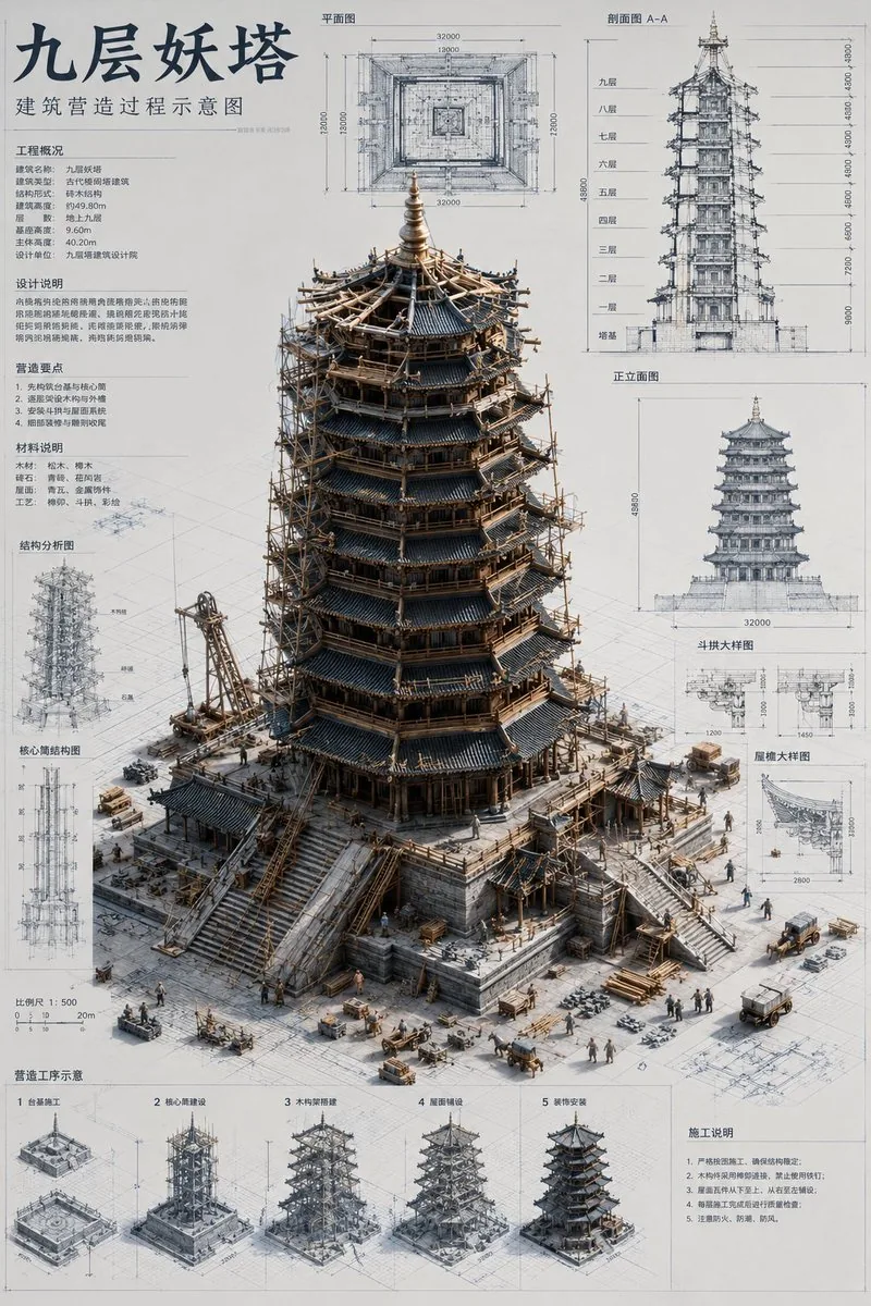 Architectural Miniature Blueprint Draft reference