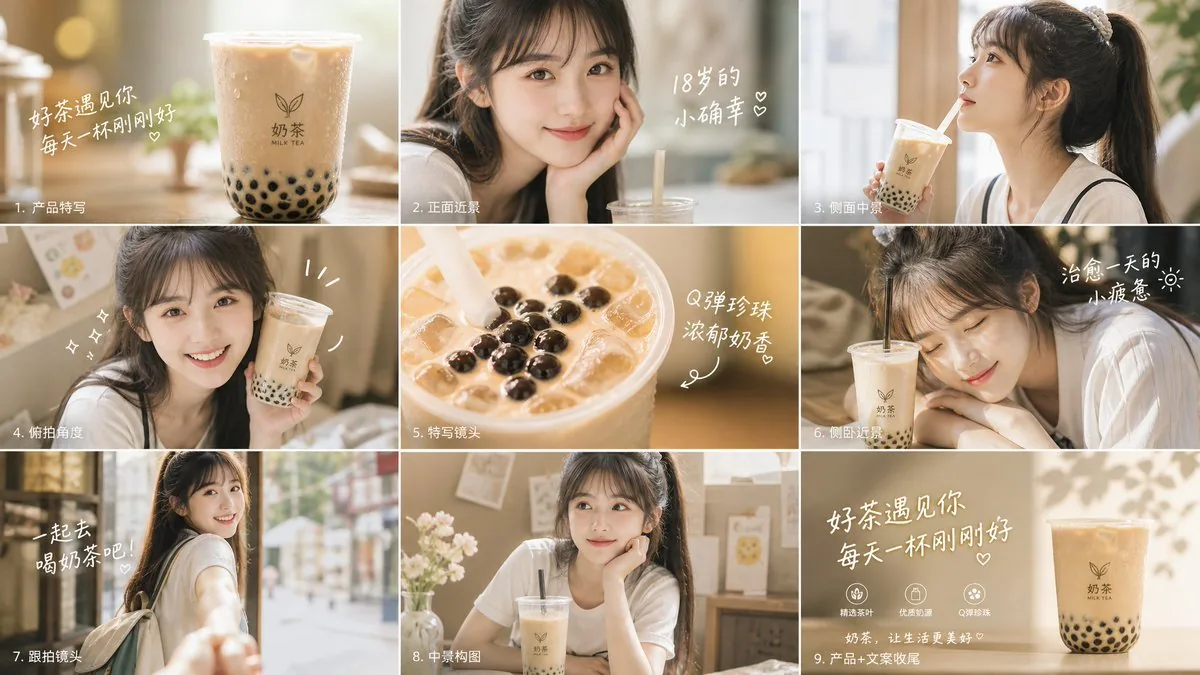 Milk Tea Commercial Storyboard reference