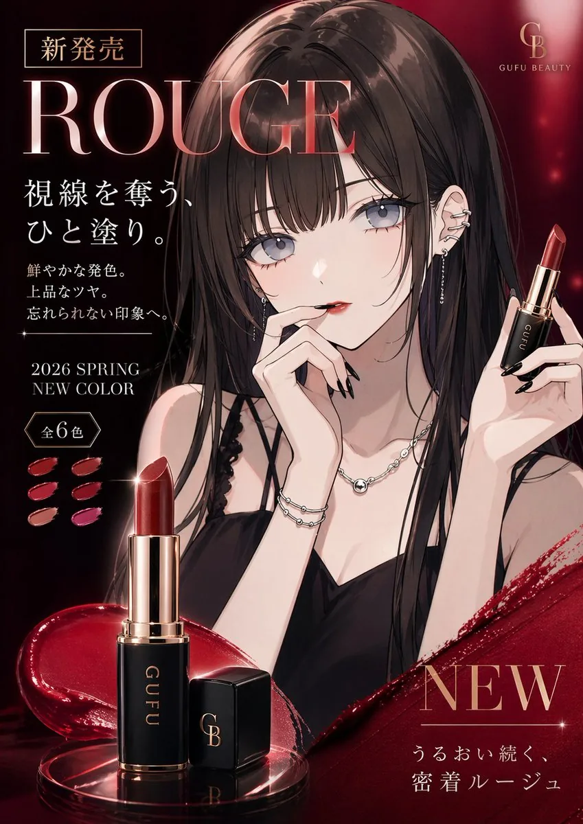 Luxury Lipstick Ad Transformation reference
