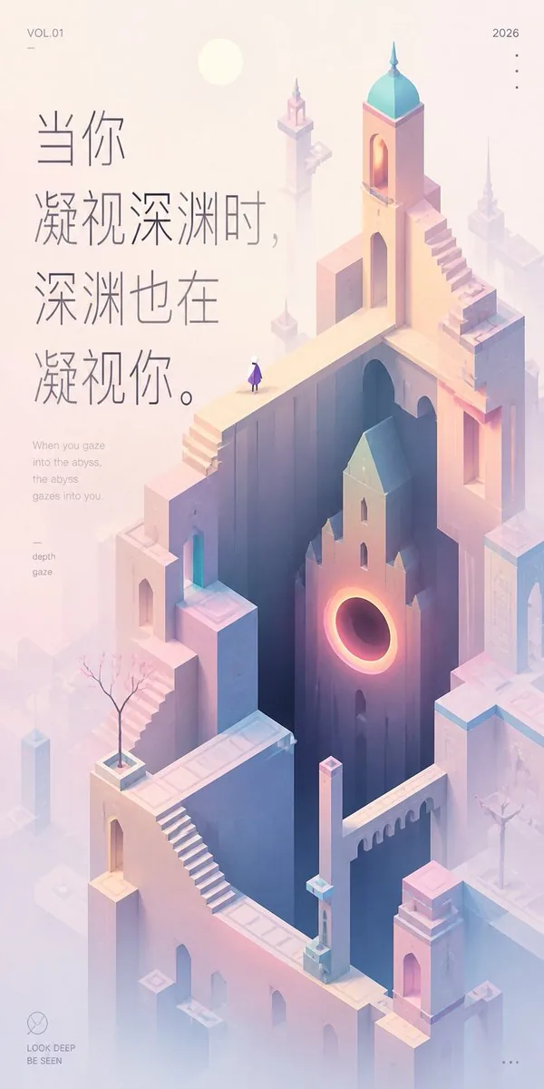 Pastel Abyss Quote Wallpaper reference