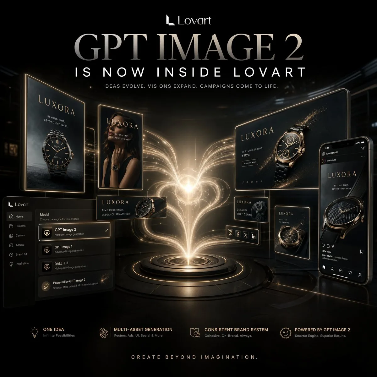 Luxury AI Campaign Launch Poster reference
