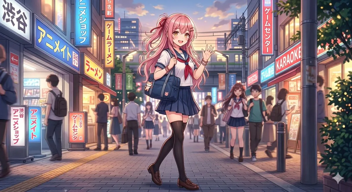 Japanese Anime Girl Illustration reference