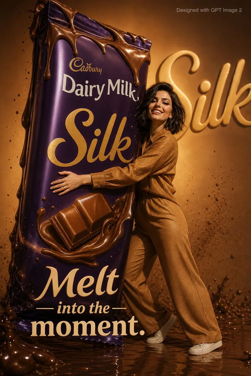 Playful Chocolate Advertisement Poster reference