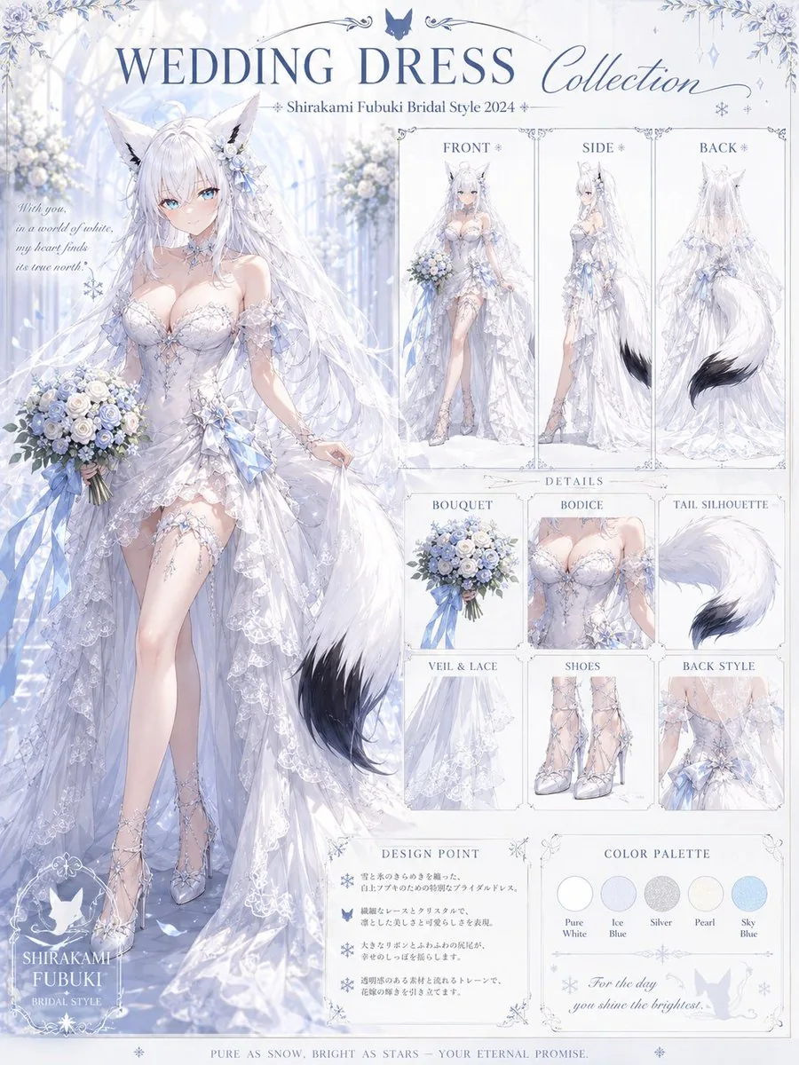 Shirakami Fubuki Bridal Sheet reference