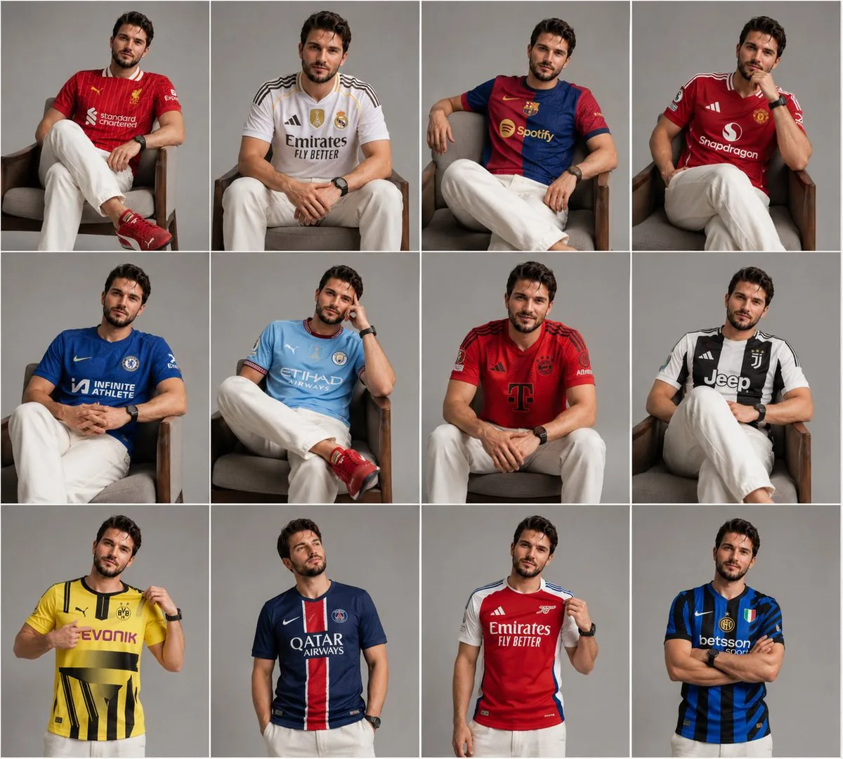 Football Jersey Grid Collage reference