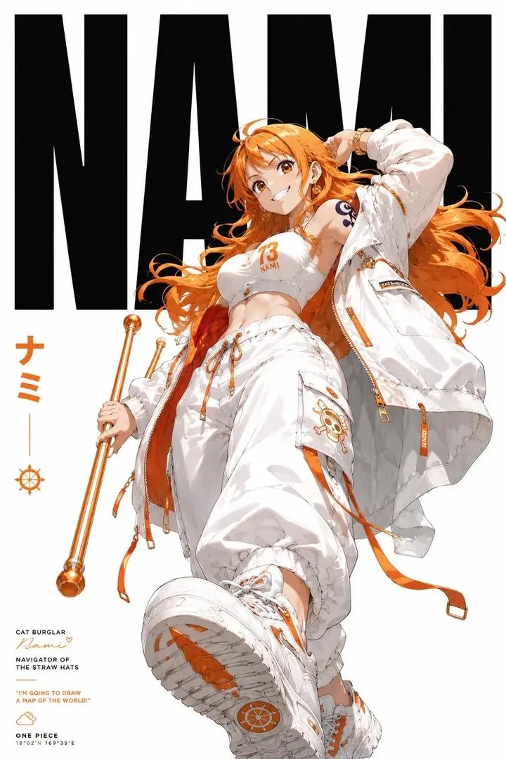 Anime Streetwear Editorial Poster reference