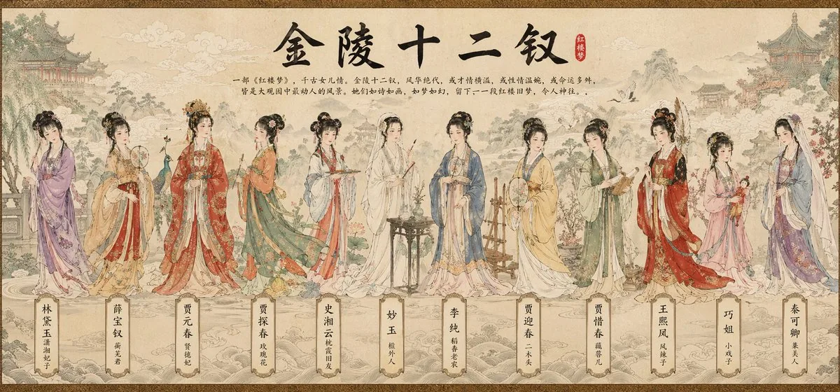 Traditional Chinese Scroll Illustration reference