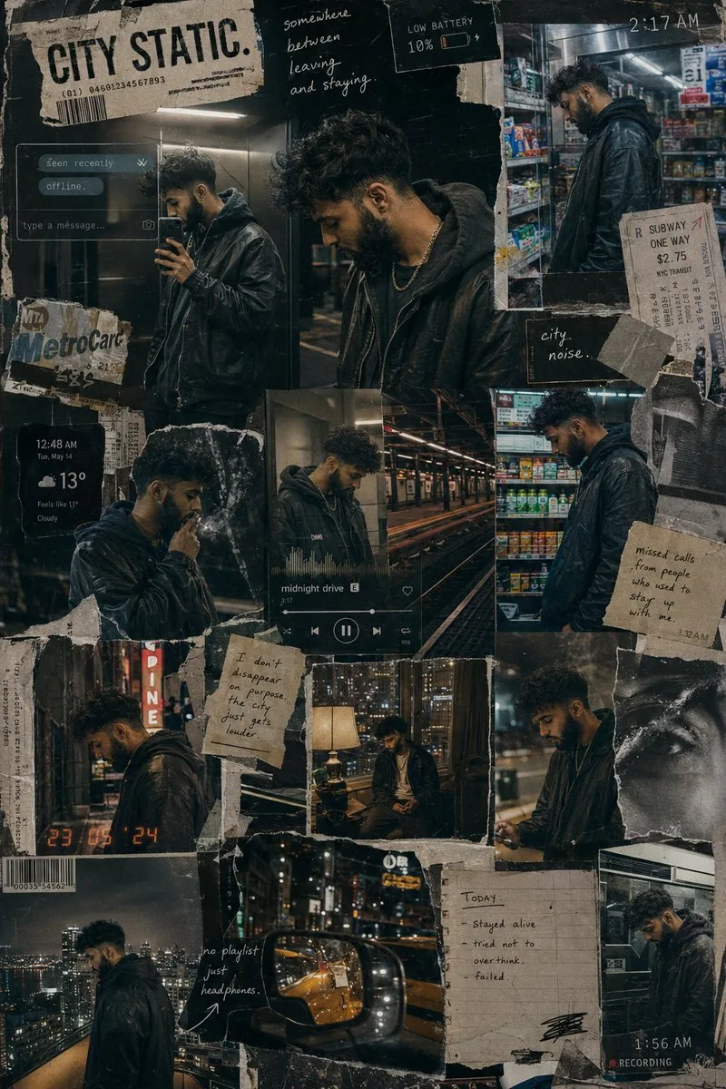Urban Life Mixed-Media Collage reference