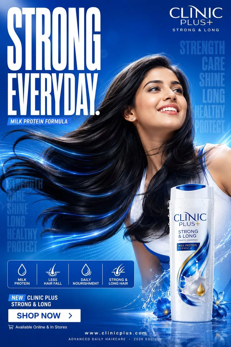 Clinic Plus Strong Hair Ad reference