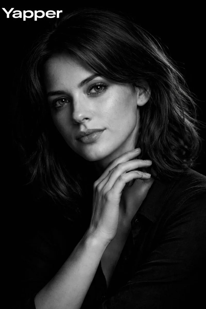 High-Contrast Black-and-White Cinematic Portrait reference