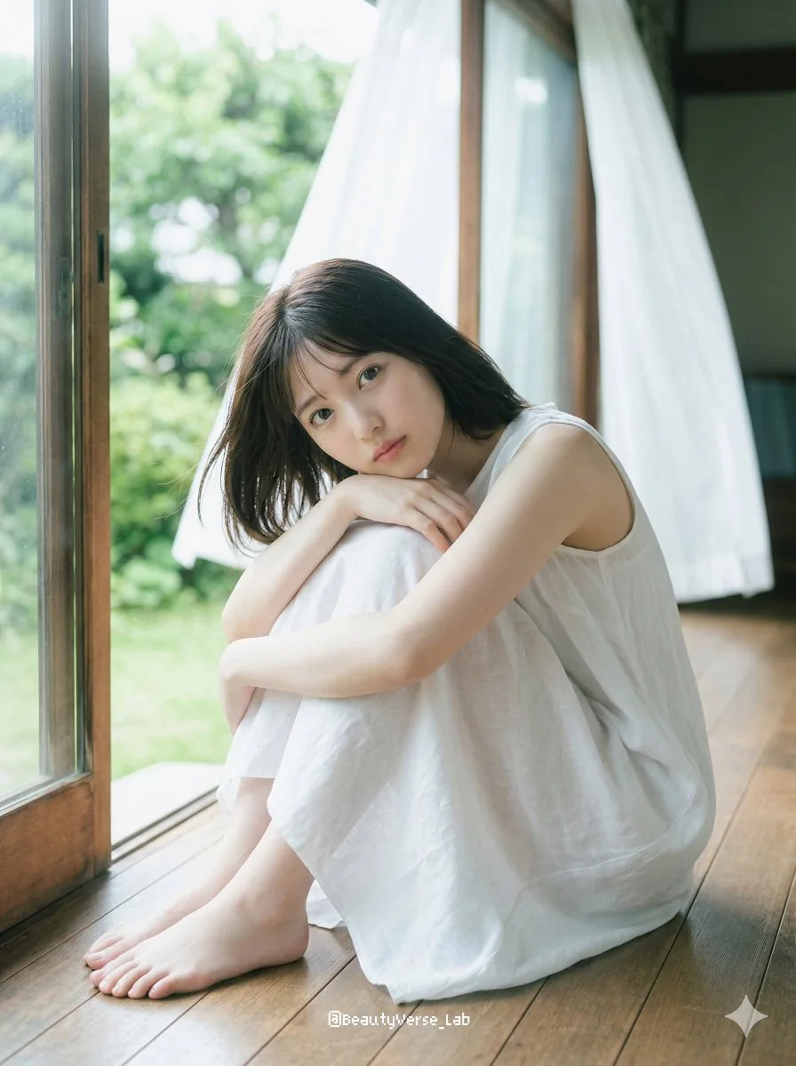 Translucent Airy Japanese Idol Photoshoot - Nano Banana Pro AI Prompt for Social Media Post reference