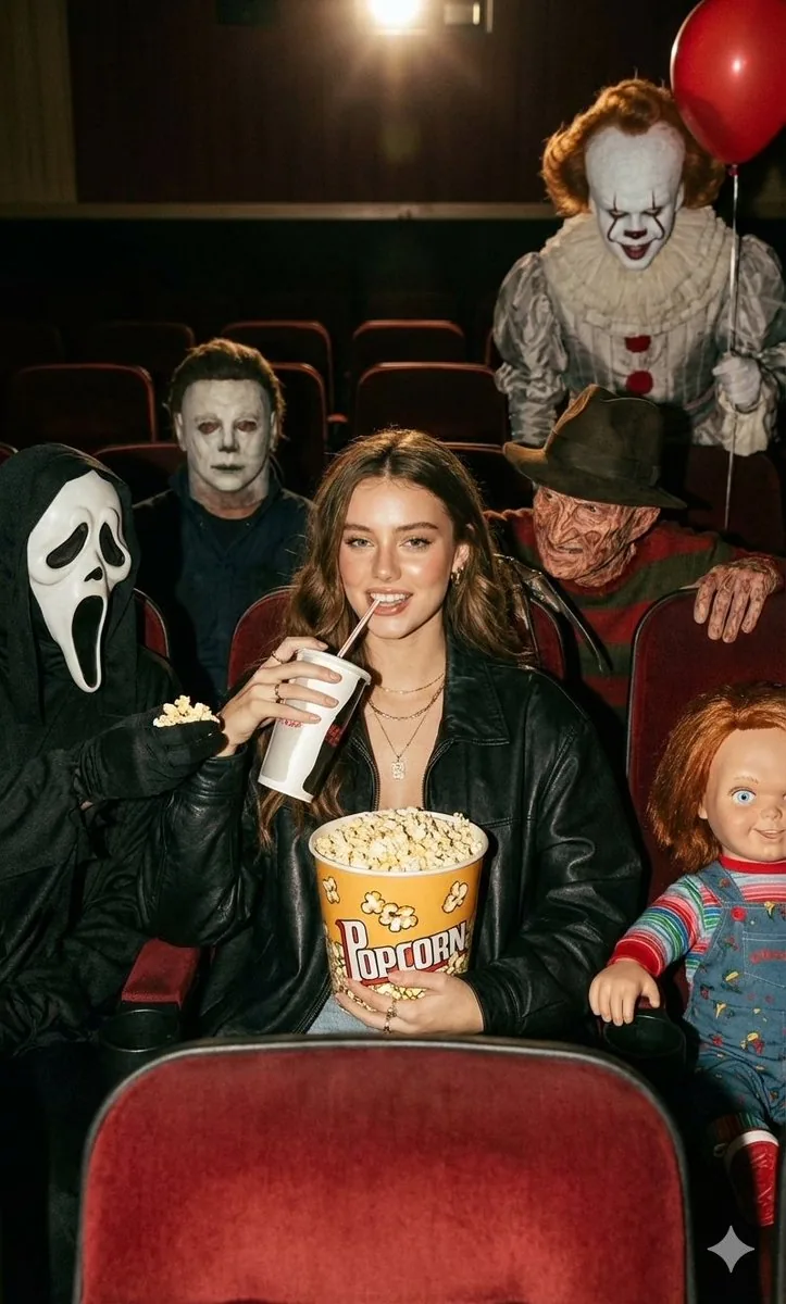 Halloween Horror Movie Theater Prompt reference