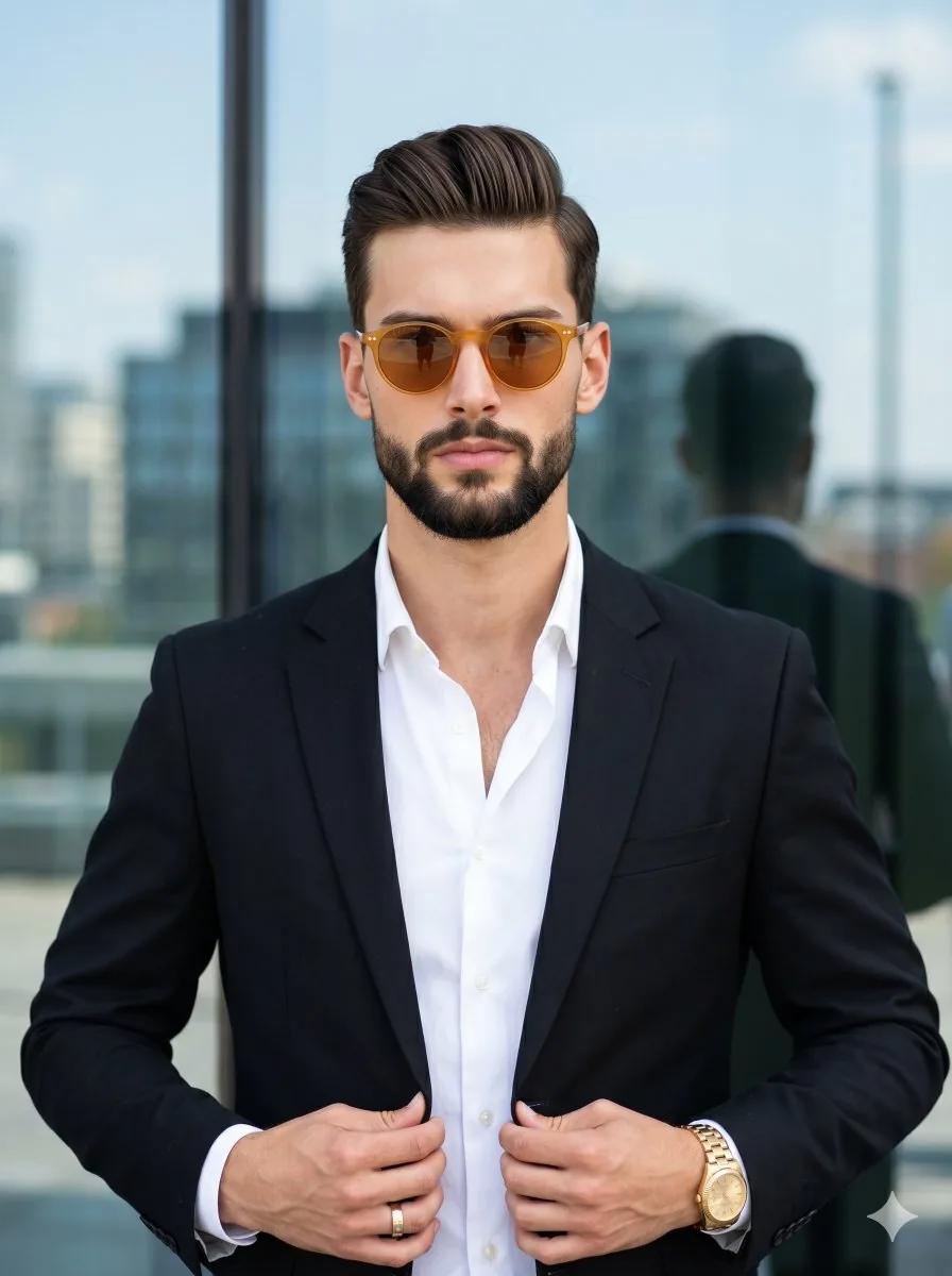Modern Professional Suit Portrait - Nano Banana Pro AI Prompt for Social Media Post reference