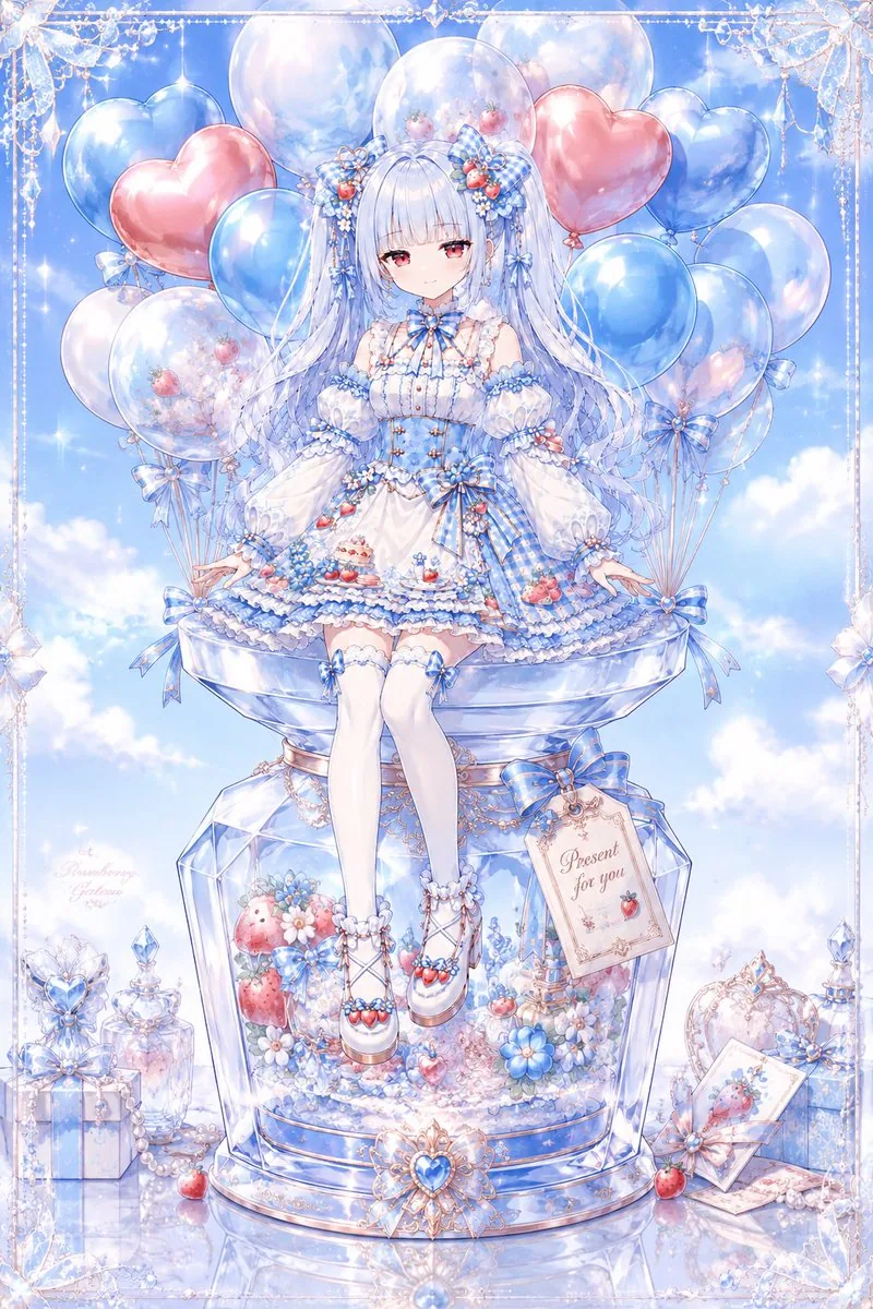 Pastel Anime Celebration Jar Visual reference