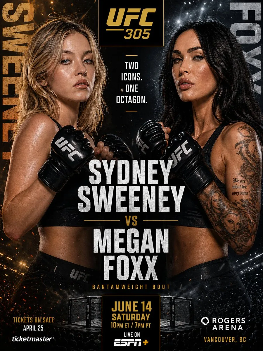 UFC-Style Women's Fight Poster reference