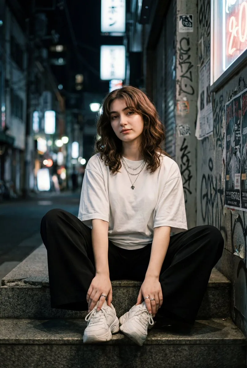 Cinematic Street-Style Portrait Prompt reference