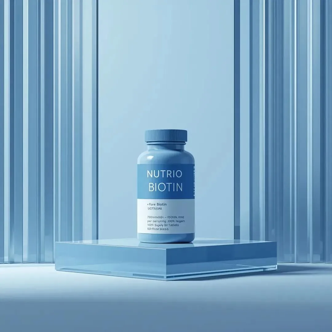 Minimalist Product Photography for Supplement Container reference