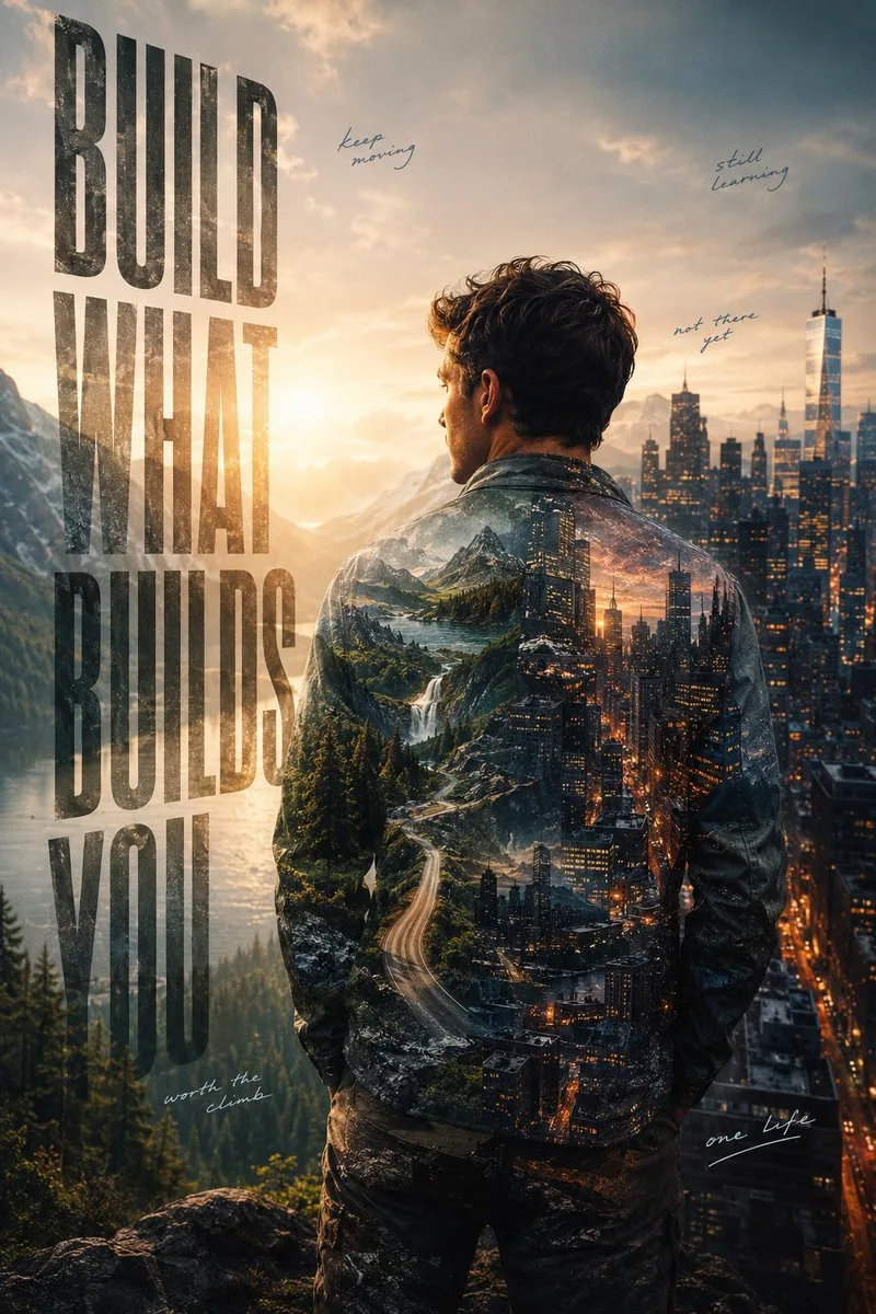 Ambition Visual Metaphor Poster reference