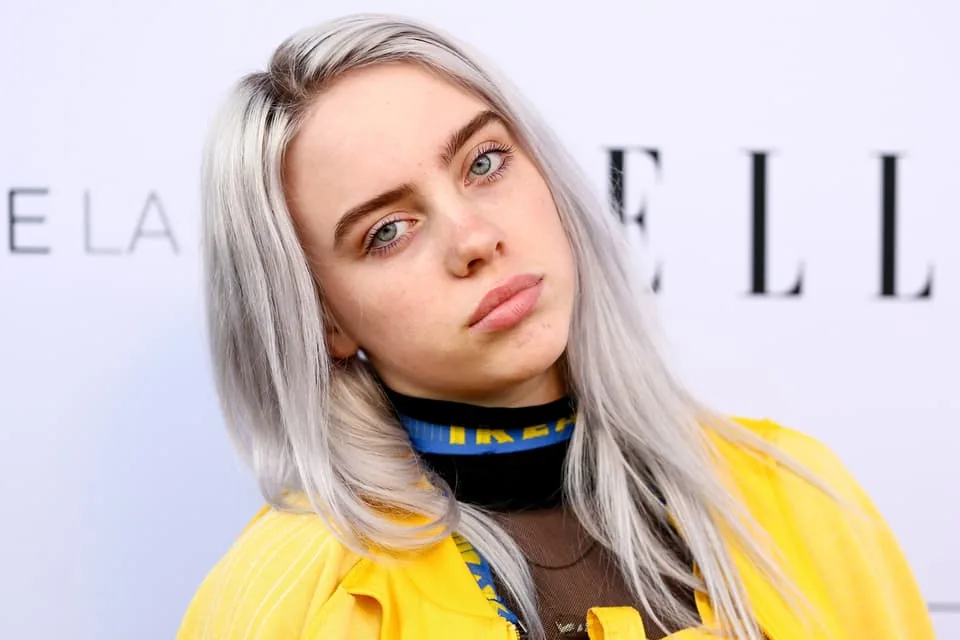 Billie Eilish Logomania Streetwear Portrait - Nano Banana Pro AI Prompt for Social Media Post reference