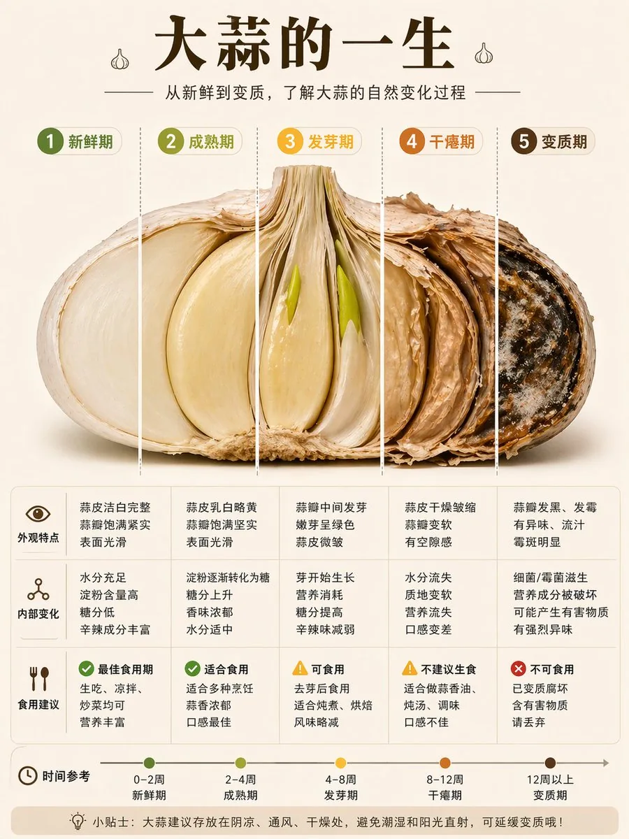 Garlic Life Cycle Infographic reference